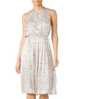 Jason Wu Cream Floral Silk Dress SIZE 10 Romantic Flowy Feminine Designer $800